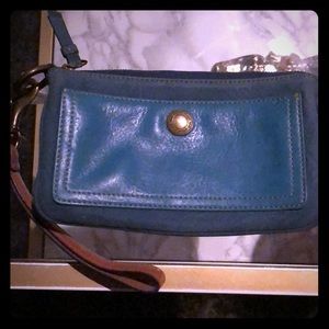 Green coach wristlet